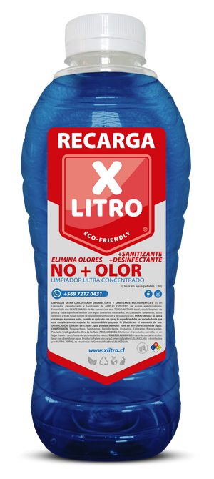 NO+OLOR LIMPIADOR ULTRA CONCENTRADO DESINFECTANTE Y SANITIZANTE MULTISUPERFICIES 1Lt